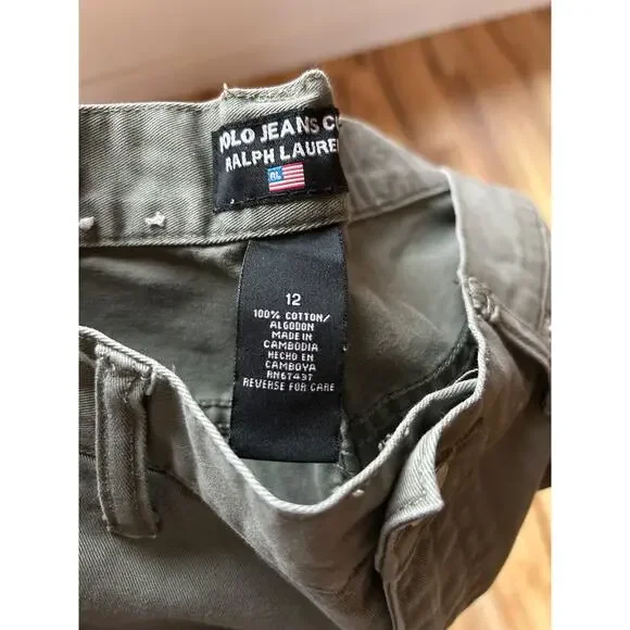 Ralph Lauren Polo Jeans Company Women's Size 12 Jeans Olive Green - Picture 4 of 11